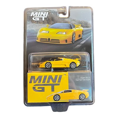 Miniatura MiniGT Bugatti EB110 GT Amarelo #866 1:64
