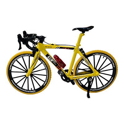 Miniatura Bicicleta Bike GT Speed Amarelo Metal 1:8