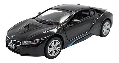 Miniatura Bmw I8 Preto Metal Kinsmart 1:36