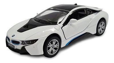 Miniatura Bmw I8 Branco Metal Kinsmart 1:36