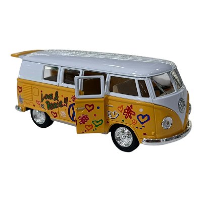 Miniatura Volkswagen Kombi Classic Paz Amarelo 1:32