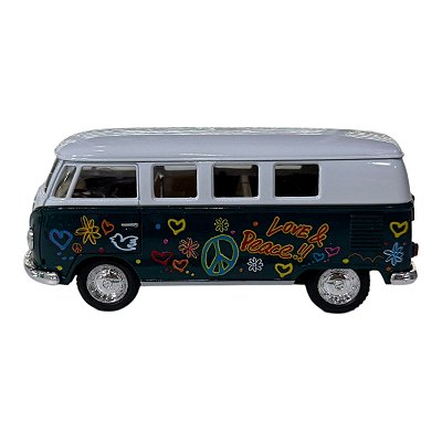 Miniatura Volkswagen Kombi Classic Paz Verde 1:32