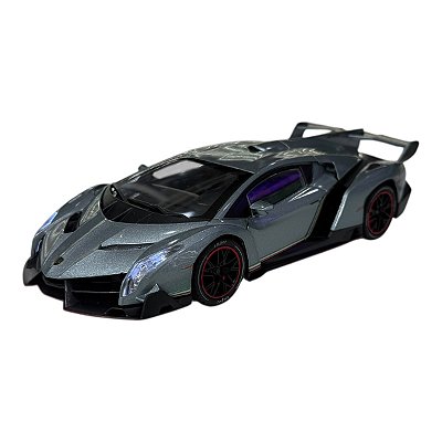 Miniatura Lamborghini Veneno Acende Luz e Som 1:24