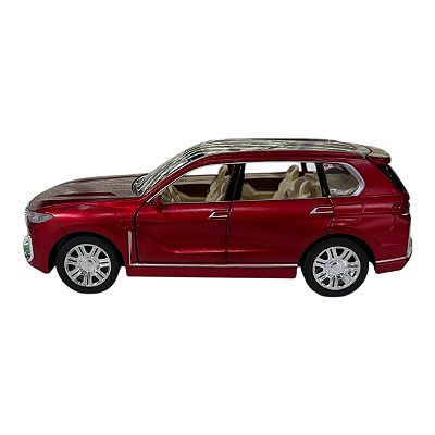 Miniatura BMW X7 Vermelho Acende Luz e Som 1:24