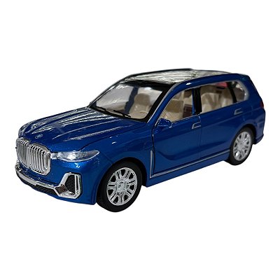 Miniatura BMW X7 Azul Acende Luz e Som 1:24
