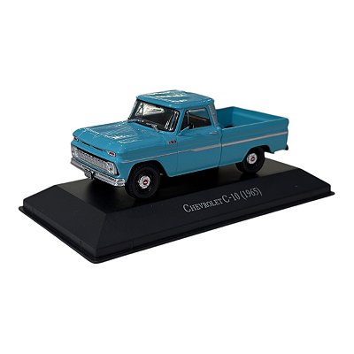 Miniatura Chevrolet C10 1965 Azul Metal 1:43