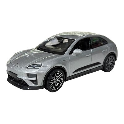 Miniatura Porsche Macan Turbo Prata Metal 1:24