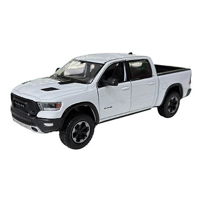 Miniatura Dodge Ram Branco Metal 1:24
