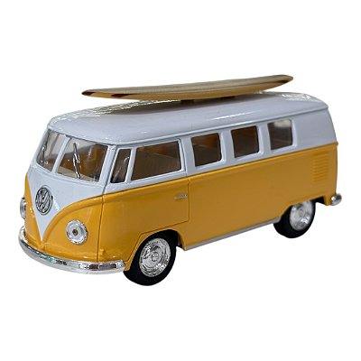 Miniatura Volkswagen Kombi Surf Amarelo 1:32