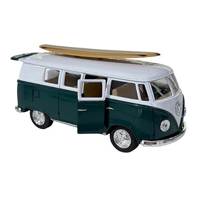 Miniatura Volkswagen Kombi Surf Verde 1:32