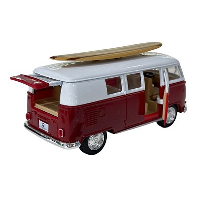 Miniatura Volkswagen Kombi Surf Vermelho 1:32
