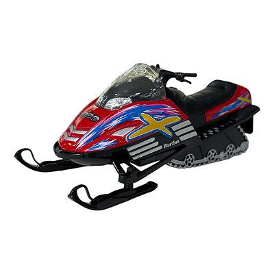 Miniatura Moto Snow Turbo Neve Vermelho 1:18