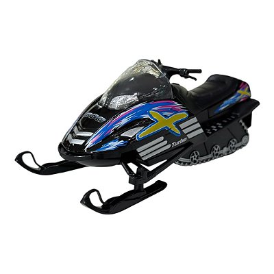 Miniatura Moto Snow Turbo Neve Preto 1:18
