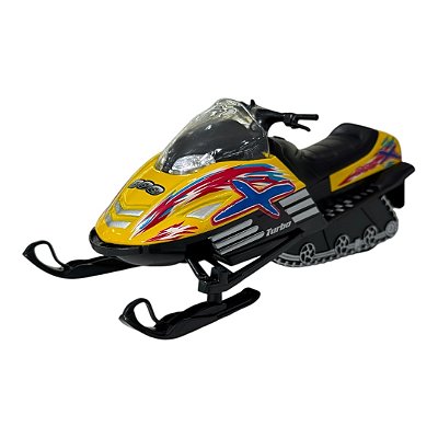 Miniatura Moto Snow Turbo Neve Amarelo 1:18