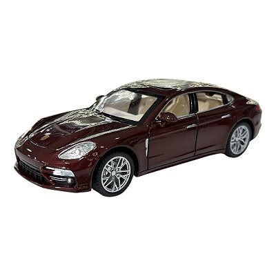 Miniatura Porsche Panamera Bordô Acende Luz e Som 1:24