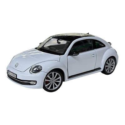 Miniatura Volkswagen Fusca Branco Metal Welly 1:24