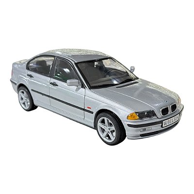 Miniatura BMW 328i 1998 Prata Metal Welly 1:18