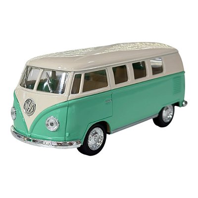 Miniatura Volkswagen Kombi Classic Verde Claro/Bege 1:32