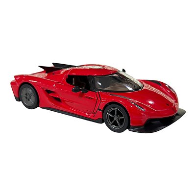 Miniatura Koenigsegg Jesko Vermelho Kinsmart Metal 1:36