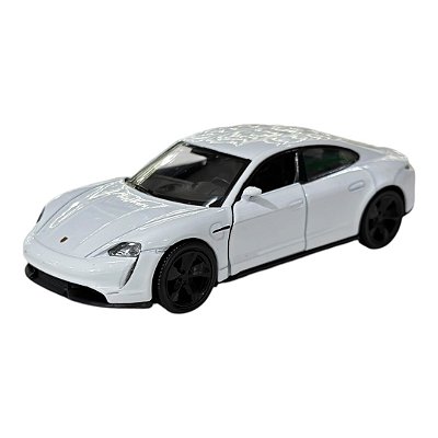 Miniatura Porsche Taycan Turbo S Branco RMZ Metal 1:36
