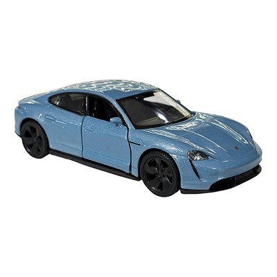 Miniatura Porsche Taycan Turbo S Azul Claro RMZ Metal 1:36