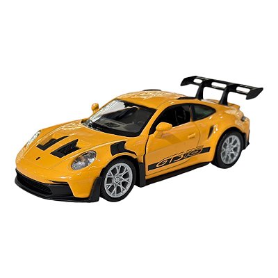 Miniatura Porsche 911 GT3 RS Amarelo RMZ Metal 1:36