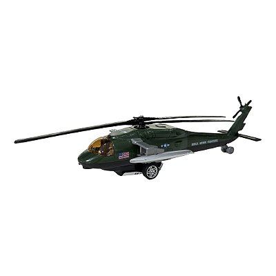 Miniatura Helicóptero Black Hawk EUA Verde Metal 1:96
