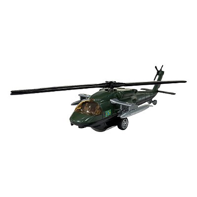Miniatura Helicóptero Black Hawk Brasil Verde Metal 1:96