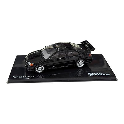 Miniatura Velozes e Furiosos Honda Civic EJ Preto 1:43