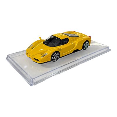 Miniatura Ferrari Enzo Amarelo com Acrílico 1:43