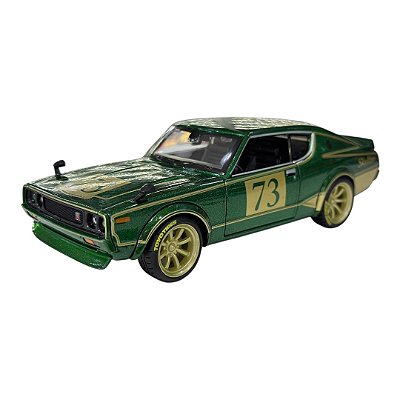 Miniatura Nissan Skyline 2000 GTR Verde Maisto Metal 1:24