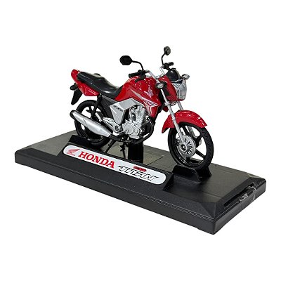 Miniatura Moto Honda CG Titan 150 Vermelho 1:18