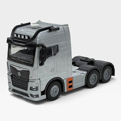 Miniatura Caminhão Mercedes Benz Prata 1:50