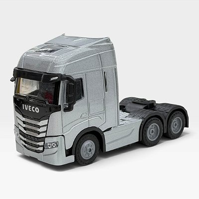 Miniatura Caminhão Iveco Prata 1:50