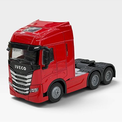 Miniatura Caminhão Iveco Vermelho 1:50