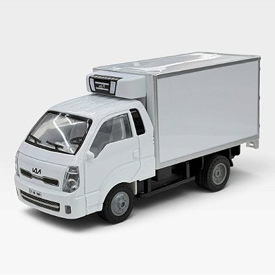 Miniatura Caminhão Kia Bongo Bau Branco 1:32