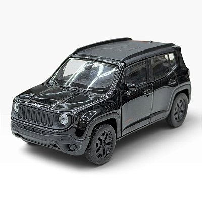 Miniatura Jeep Renegade Preto Metal Welly 1:38
