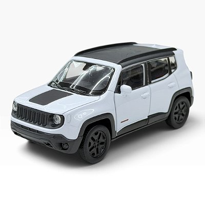 Miniatura Jeep Renegade Branco Metal Welly 1:38