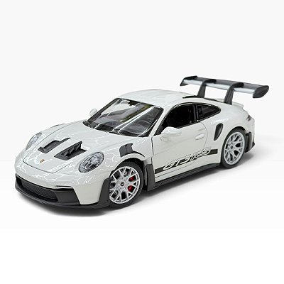 Miniatura Porsche 911 GT3 RS 992 Branco Metal 1:24