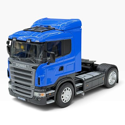 Miniatura Caminhão Scania R470 Toco Azul Metal 1:32