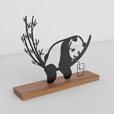 Escultura Urso Panda Relaxando