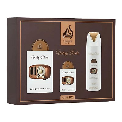 Kit Vintage Radio 3 Lattafa Masculino