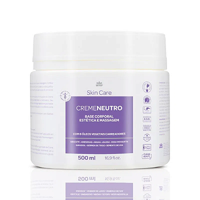 Creme base neutra estética e massagem 500g - WNF