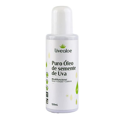 Óleo vegetal de semente de uva 120ml - LiveAloe