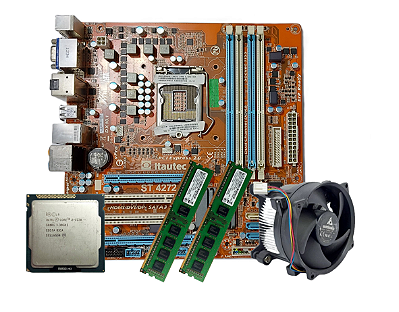 Kit Placa mãe 1155 Itautec ST4272 + Processador i3-3220 + 8GB DDR3 + Cooler