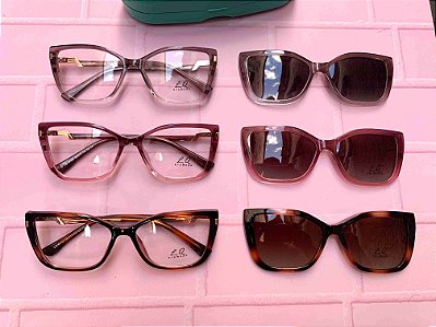 Armação Clip-on Feminina Quadrada - Henda