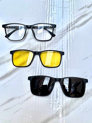 Armação Masculina Clip-on 3 em 1 - HF9009