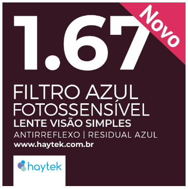 Lentes 1.67 Fotossensíveis com Filtro Azul - Haytek