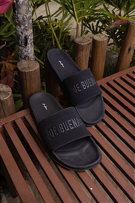 Chinelo Slide Preto Tratorado De Buenas