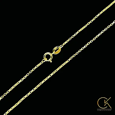 Corrente Cartier Elo Chapado 1mm - Fecho Tradicional - Banhada a Ouro 18k
